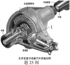 浙江省2008年10月高等教育自学考试汽车构造试题